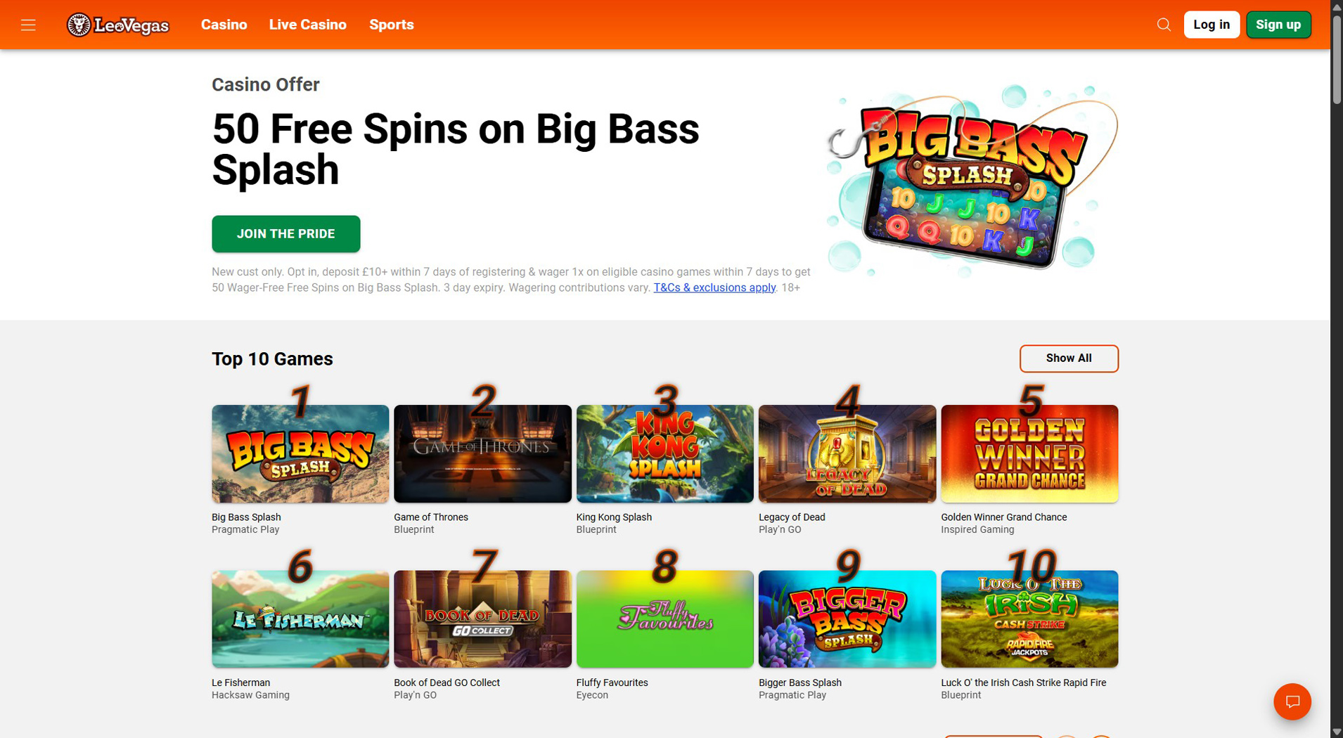 6. LeoVegas - Quick AstroPay Casino Payouts